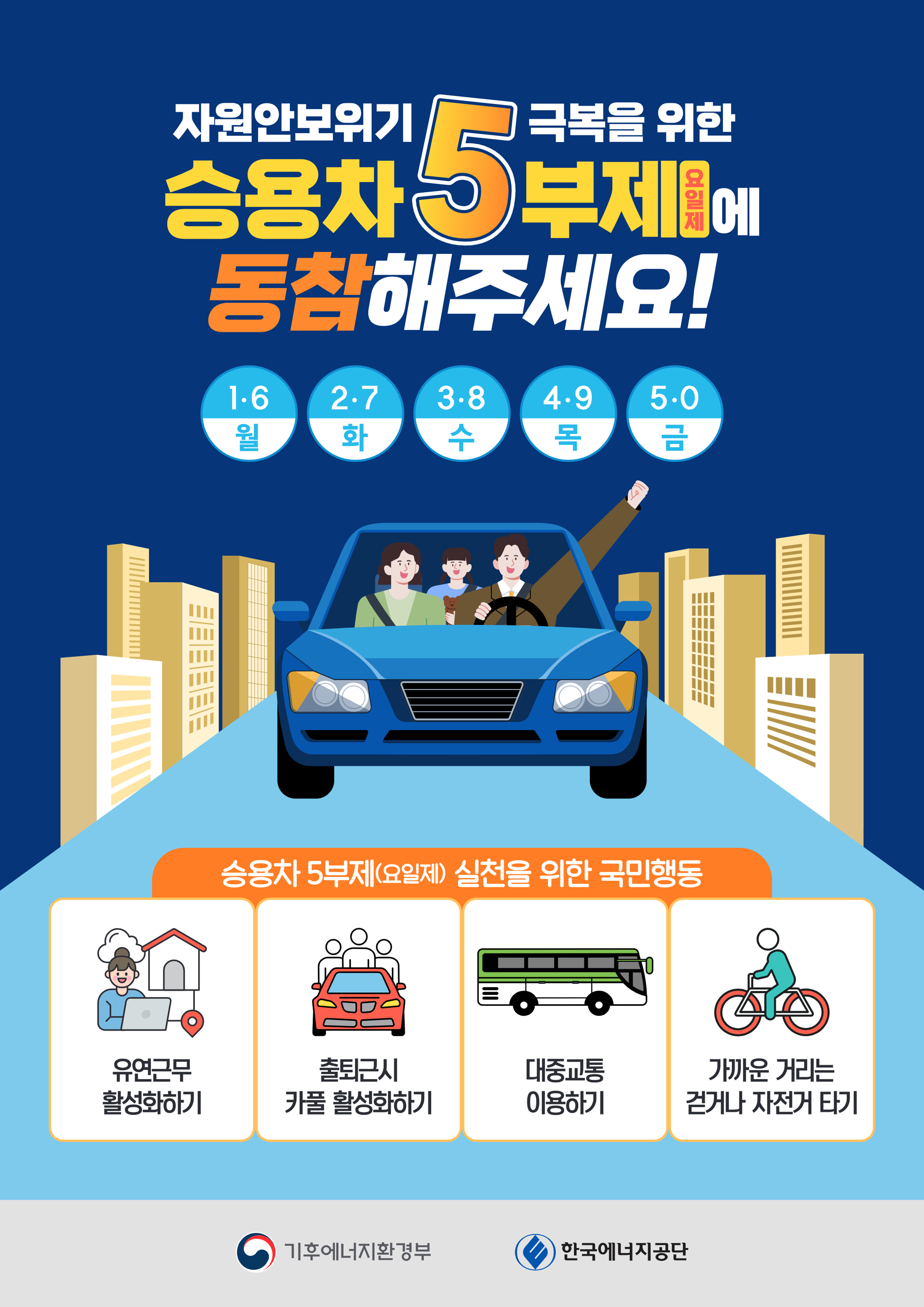 승용차 5부제 포스터